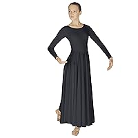 Eurotard Womens 13524 Long Sleeve Worship Praise Liturgical Full Dance Dress