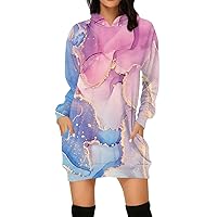 Beach Wedding Guest Dresses for Women Plus Size,Women's Casual Printed Long Sleeved Hoodie Long Style Sweater C