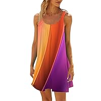 Beach Cover up Dress for Women 2024 Trendy Colorful Dresses Vacation Casual Summer Sundresses Short Mini Dress
