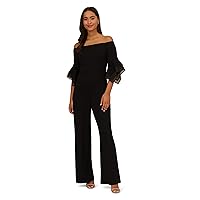Adrianna Papell womens Organza Crepe Jumpsuit