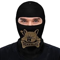 Sleeping French Bulldog Balaclava Face Mask Ski Bandana Face Mask UV Protection Windproof Scarf Hood for Women Men