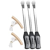 20600A Tire Spoon Levers, Repair Tool Kit, 11 1/2-Inch Hardened Steel Irons, 2 Rim Protectors, 5-Piece Tire Levers Set, Tire Changing Tool, Small Tire Tools