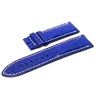 24mm Blue Crocodile Handmade Straps For Panerai PAM Watches