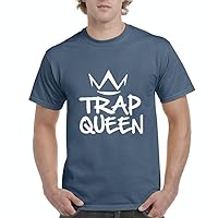 Trap Queen Matching Couples with Trap King Men's T-Shirt Tee X-Large Indigo Blue