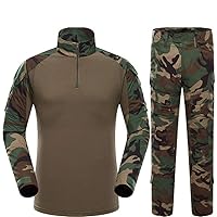 Outdoor Hunting Clothes Airsoft Shooting Shirt Pants Set Battle Dress Uniform BDU Set Tactical Combat Camouflage Clothing
