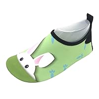Children Thin and Breathable Swimming Shoes Water Park Cartoon Rubber Soled Beach Shoes Skin Diving Kids Wedges Shoes