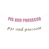 PJs and Prosecco banner - Bachelorette Party Decorations, Prosecco Party Banner, Wedding Shower Decor, Wedding Party Photo Props, Hanging letter sign (Customizable)