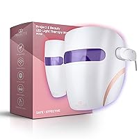 LED Light Therapy Mask by Project E Beauty | Infrared, Red & Blue Light Therapy | Collagen Boost | Anti-Wrinkle | Wireless Face Mask | Advanced Skincare | All Skin Types
