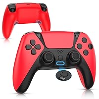 Wiv77 Ymir Controller for PS4 Controller, Gaming Controller for Playstation 4 Controller,Control Ps4 with Rapid Fire/Programming Functions,Scuf Controller Compatible with PS4/Pro/Slim/Steam,Magma Red