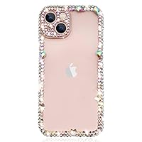 Bonitec Compatible with iPhone 13 Mini Case for Women 3D Glitter Sparkle Bling Luxury Cute Shiny Crystal Charms Rhinestone Diamond Protective Cases Camera Protection Cover for Ladys, Girls Clear