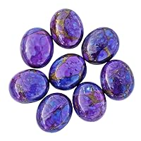ABC Jewelry Mart 16X12MM Oval Shape, Purple Copper Turquoise Cabochon, Calibrated, Loose Gemstone, Jewelry Making,