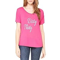 Dirty Thirty 30th Birthday Gift Fashion People Best Friend Couples Gift Women Slouchy T-Shirt X-Large Berry