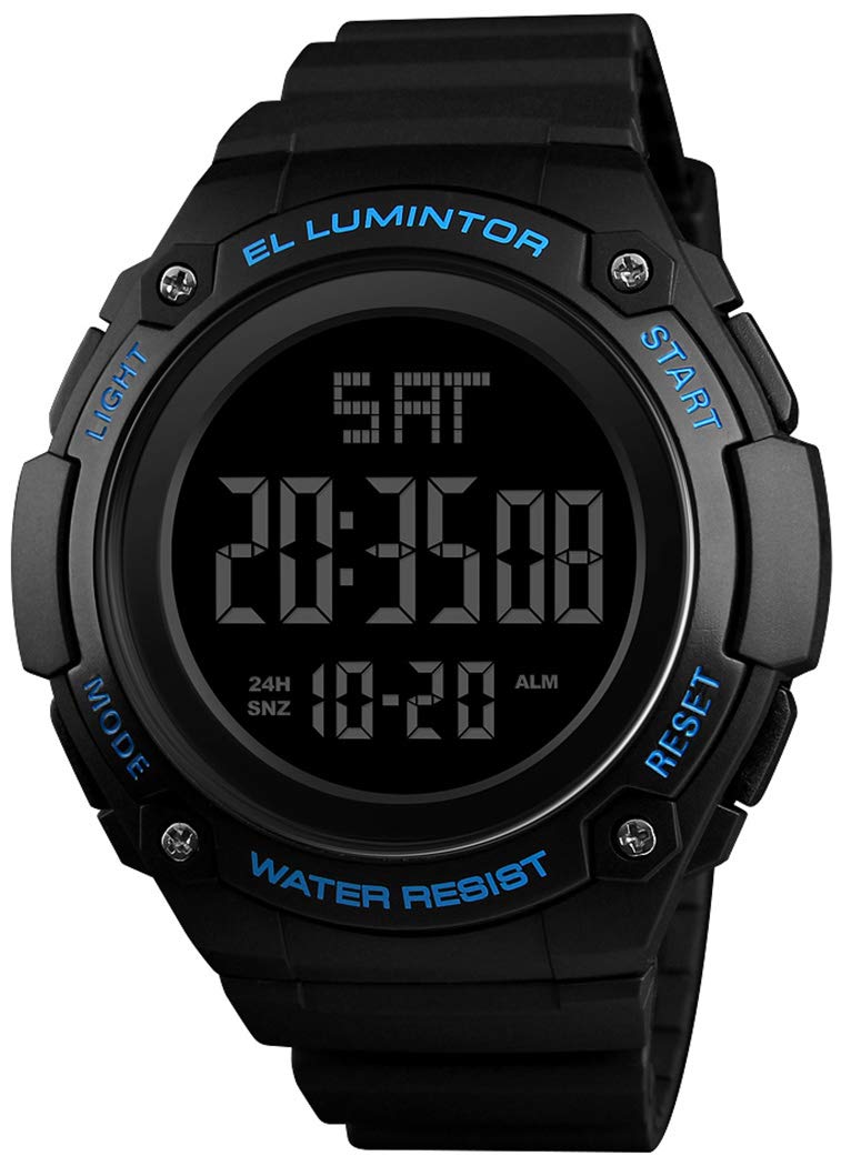 Mens Outdoor Sport Watches Luxury Brand Men LED Digital Watch Waterproof Date Clock Large Dial Military Wristwatch