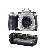 Pentax K-3 Mark III APS-C-Format DSLR Camera, Silver with Pentax D-BG8 Battery Grip, Black