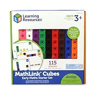 Learning Resources (UK Direct Account LSP4286-UK MathLink Activity Set, Set of 100 Cubes, Ages 3, Multicoloured