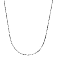 Bling For Your Buck Women's Sterling Silver Italian Diamond-Cut Cuban Curb Chain Necklace
