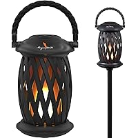 Margaritaville Tiki Torch - Waterproof Bluetooth Speaker, Portable Party Speaker with Flickering LED Lights, Perfect for Travel, Parties, Yards, and Pools