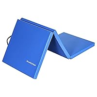 BalanceFrom 2-Inch Three Fold Folding Exercise Mat with Carrying Handles for MMA, Multiple Colors