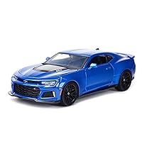 Scale Model Cars 1:24 Scale Car Model for Chevrolet Camaro ZL1 2017 Alloy Diecast Simulation Car Toy Car Kid Toy Toy Car Model (Color : Blue)