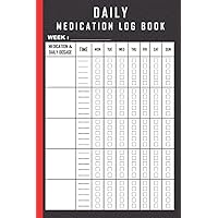 Daily Medication Log Book: Medicine Tracker Journal | Monday to Sunday Medicine Dosage Record Book | Weekly Medication Tracker Log Book | 52-Week Daily Medication Chart Book