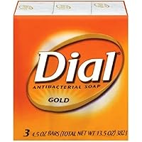 Dial 12402 4 oz. Gold Dial Antibacterial Soap Bars, 3 Pack