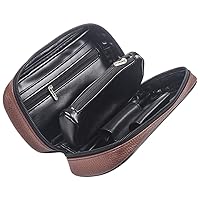 Pipe Pouch Travel Tobacco Pipe Bags, Leather Smoking Stash Case Tobacco Bag, Pipe Accessories Pouch for 3 Tobacco Pipe and Other Accessories, Brown