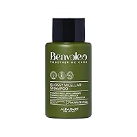 Alfaparf Milano Benvoleo Glossy Micellar Shampoo for Dull Hair - Clean, Vegan, Sustainable Hair Care - Sulfate Free Shampoo - Adds Shine and Softness - Natural Ingredients - 9.3 FL. Oz.