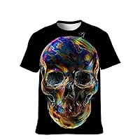 Tshirtnager Gift-Cool Skull-Hip-Hop Style-Tshirt Retro T-Shirt Teeshirt-Adult for-Comic -Tees Outdoor Athletic
