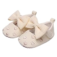 Infant Girls Single Shoes Heart Embroider Bowknot First Walkers Shoes Toddler Sandals First Walking Shoes for Baby Boy