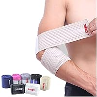 Elastic Breathable Tennis Elbow Brace Compression Bandage Wrap Support Pad Guard Protector Sleeve for Tennis, Golf, Basketball, Bowling, Weightlifting Outdoor Sports, Pack of 2