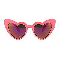 Girl's Heart Shape Cateye Sunglasses Kids Fashion Mirrored Lens UV 400