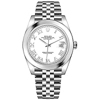 Rolex men Datejust 41 126300 Jubilee Band White Roman Dial (Certified Preowned)