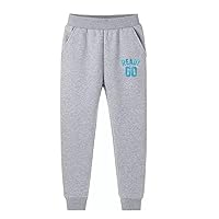 TiaoBug Kids Boys Active Athletic Jogger Sweatpants with Pockets Ribbed Cotton Workout Sports Pants Toddlers Trousers