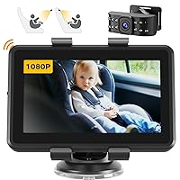 Itomoro Wireless Baby Car Camera, 4.3'' HD 1080P Baby Car Monitor with IR Night Vision, Wireless 2.4G 1000ft Range, Suitable for All Car Models