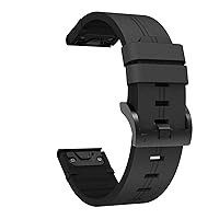 Leather QuickFit Watch Band Strap for Garmin Fenix 7X 6X 5X 3 3HR Wristband Strap for Garmin Fenix 7 6 5 935 945 Watch 22 26mm Strap (Color : Preto, Size : 22mm Fenix 7)