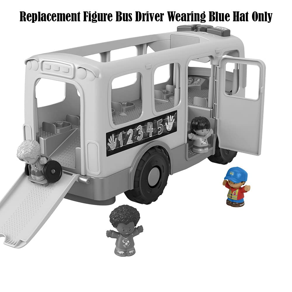 Replacement Part for Fisher-Price Little People Big Yellow School Bus Playset - GLT75 ~ Replacement Figure ~ Bus Driver Wearing Blue Hat