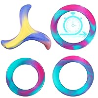 Penis Rings Male Sex Toys - 4 in 1 Super Soft Silicone Cockrings for Men's Erection, Ruusumaa Colorful Cock Ring Penis Ring Sex Toys for Men Couples, Sex Novelties Adult Sex Toys & Games, 1.16in-1.5in