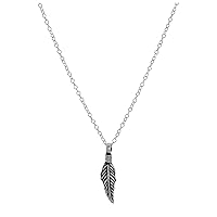jewellerybox Sterling Silver Feather Necklace - 14-22 Inches