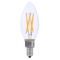 Goodlite C32 LED Chandelier Bulb, Torpedo Tip, 7W (80W Equal), Dimmable, 800 Lumens, Neutral White 3500k, 15k Hrs, Eco-Friendly, Ideal for Candelabra & Decorative Lighting, E12 Base, 1ct. (G-20144)
