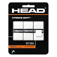 Head Xtreme Soft Racquet Overgrip Tennis Racket Grip Tape 3 Pack White, White, Pack US