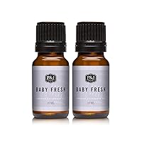 P&J Fragrance Oil | Baby Fresh Oil 10ml 2pk - Candle Scents for Candle Making, Freshie Scents, Soap Making Supplies, Diffuser Oil Scents