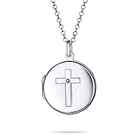 Personalize Religious Holy Bible Angel Cross Photo Locket Necklace Pendant For Women Teens Holds Keepsake Mentos Gold Plated .925 Sterling Silver Customize Jewelry Set