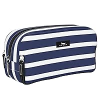 SCOUT 3-Way Bag - Travel Makeup Pouch and Toiletry Bag for Women with Three Zipper Compartments - Stands Upright, Wipes Clean