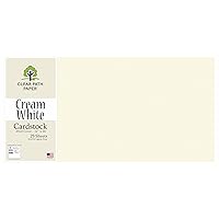 Clear Path Paper - Cream White Cardstock - 12 x 24 inch - 65Lb Cover - 25 Sheets