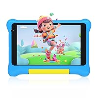 Kids Tablet 7-Inch Tablet for Kids Android 12 with Case, WiFi, Bluetooth, Parental Control Mode, Dual Camera, Eye Protection, Learning Tablet (Blue)