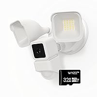 Cam Floodlight with 2600 Lumen LEDs, Wired 1080p HD IP65 Outdoor Smart Security Camera, Color Night Vision, 270-Degree Motion Detection, 90dB Siren, and Two-Way Audio with 32GB MicroSD Card