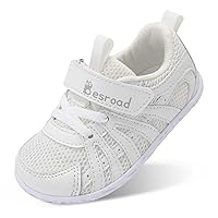 Besroad Toddler Shoes Boys Girls Barefoot Sneakers Kids Breathable Walking Shoes Lightweight Strap Anti-Slip Sole Tennis Shoes