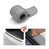 Car Rear Bumper Protector Guard, Anti-Scratch Abrasion Rubber Trunk Door Entry Sill Guard, Non-Slip Vehicle Trim Cover Protection Strip, Car Accessories for Most Cars and SUV (Gray/40.9