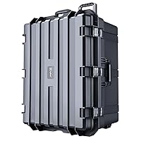 Lykus HC-7240 Large Waterproof Hard Case with Wheels and Customizable Foam, Interior Size 28.3x21.6x15.6 inch, Suitable for cameras, lenses, electronic equipment and more