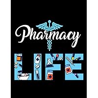 Pharmacists Gift Design Life Pharmacy Tech Medical Student Print Notebook: French Bulldog Moms - 120 Blank Lined Pages, 8.5x11